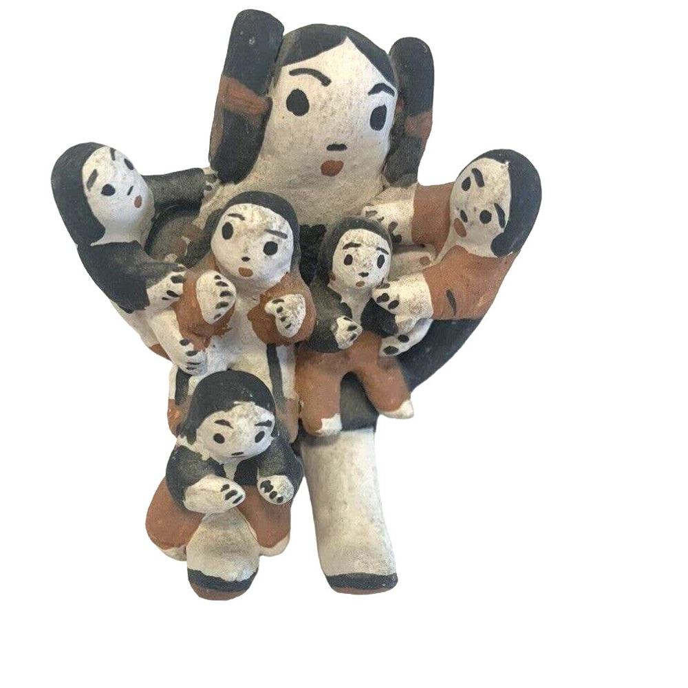 VTG Handmade Mini Cochiti Storyteller Doll Mary Frances Herrera Native American